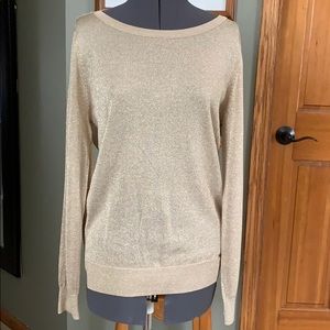 MICHAEL-Micheal Kors gold lame shirt L